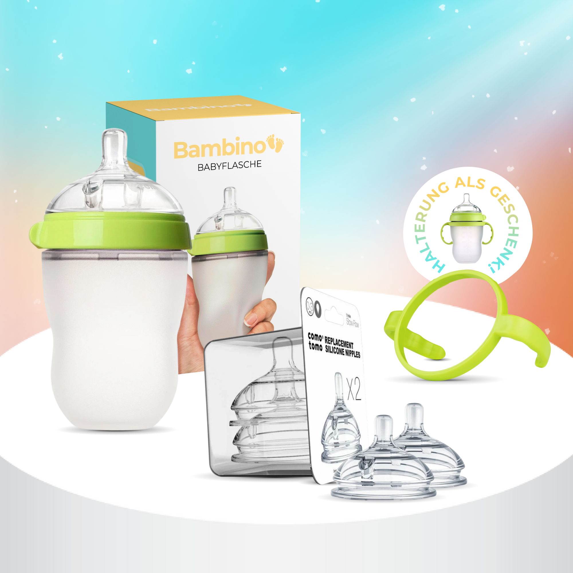 Bambino Babyflasche Aufsatzset
